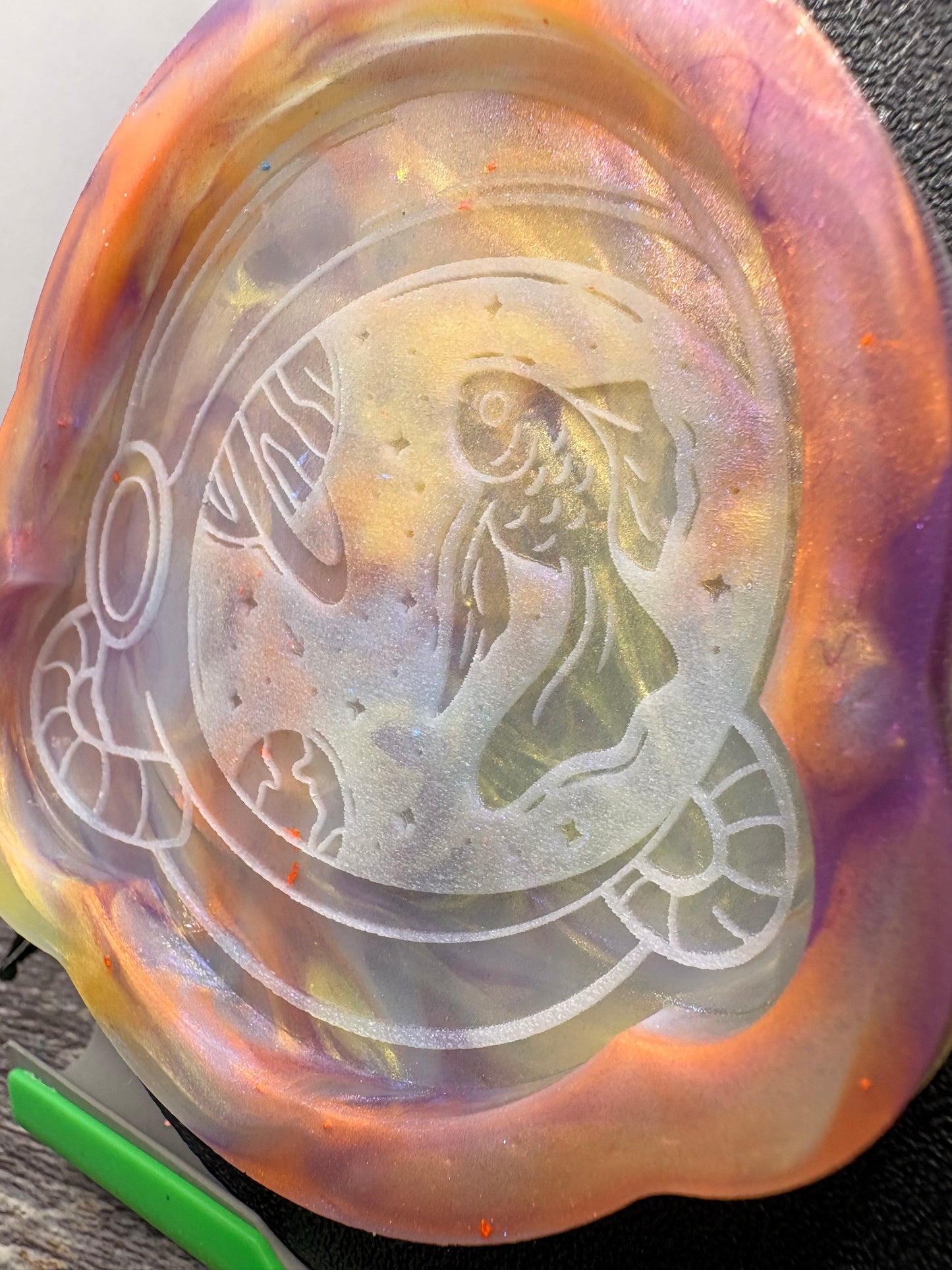 Space Aquatic Silicone Flat: Silicone Mold for Resin Casting, 1pc