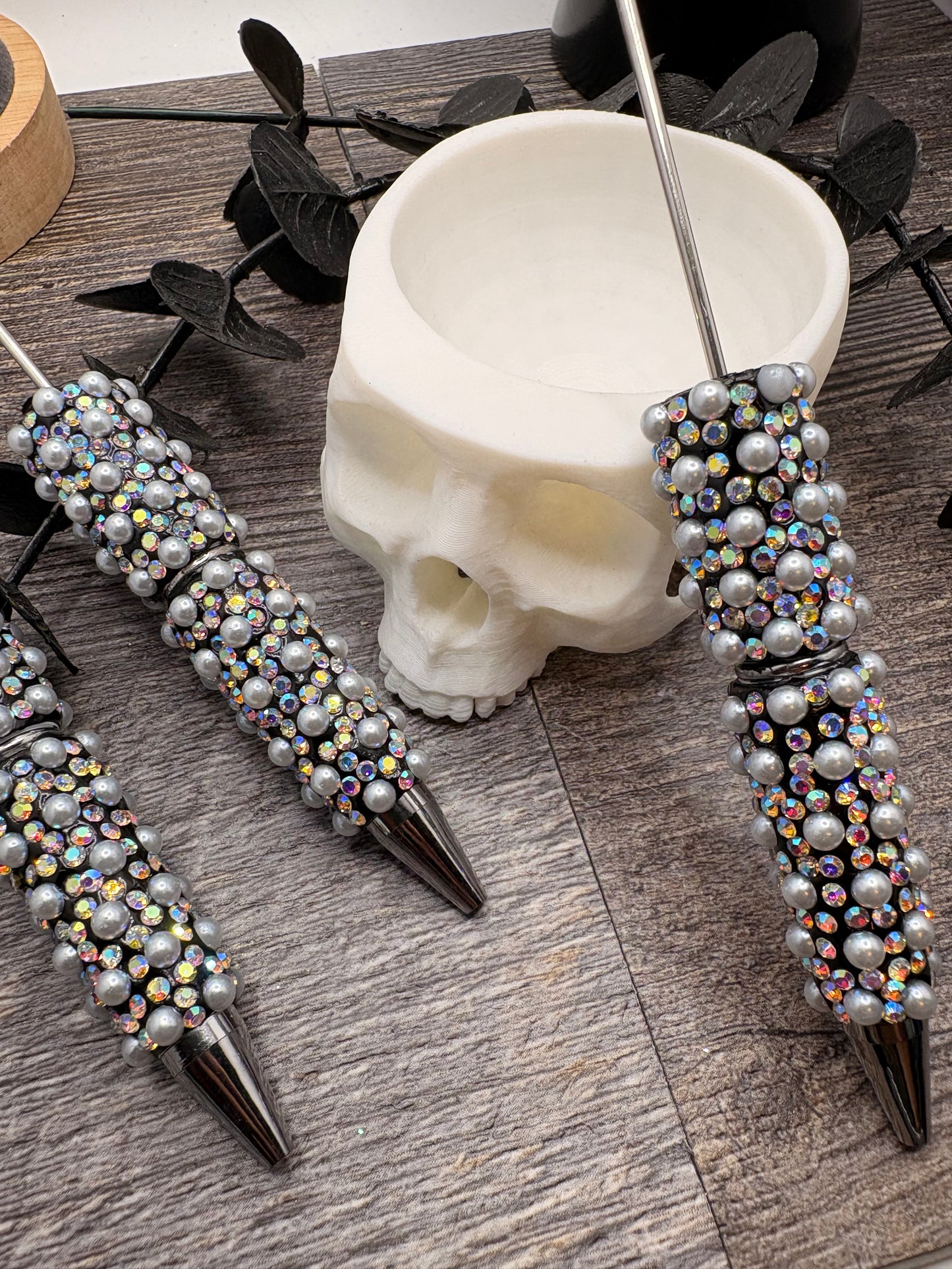 Black Bling Pen blank: Beadable black ink, pen for beading crafts