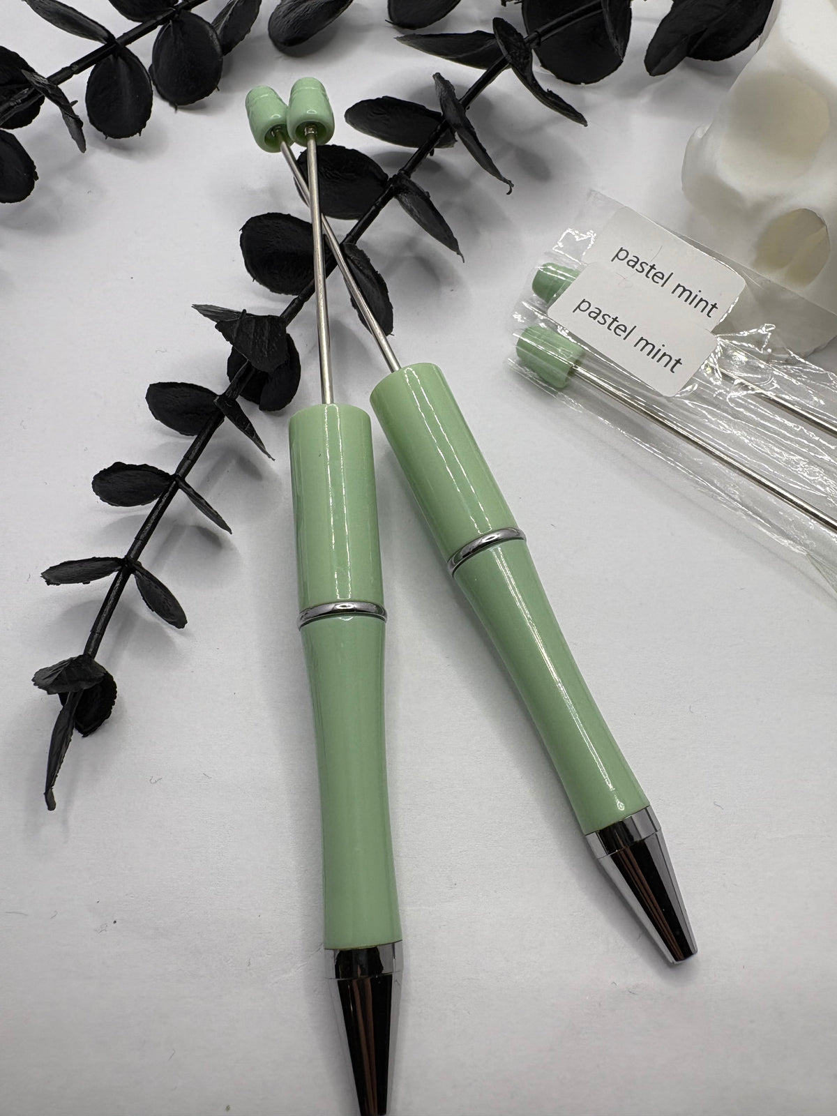 Beadable pen blanks, Beadable black ink, pen for silicone beads, for acrylic beads, pens for crafting, beadable blanks supplies