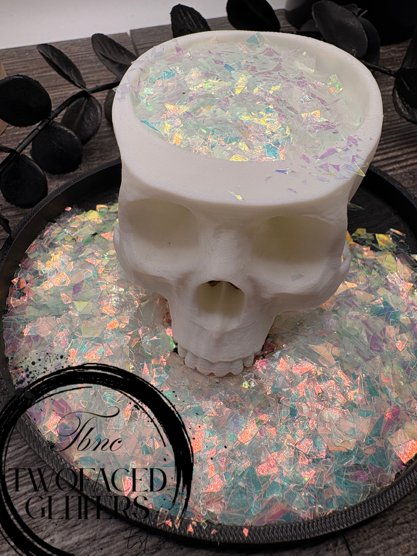 Golden Frost: Irregular Cut Holographic Flake Glitter Blend