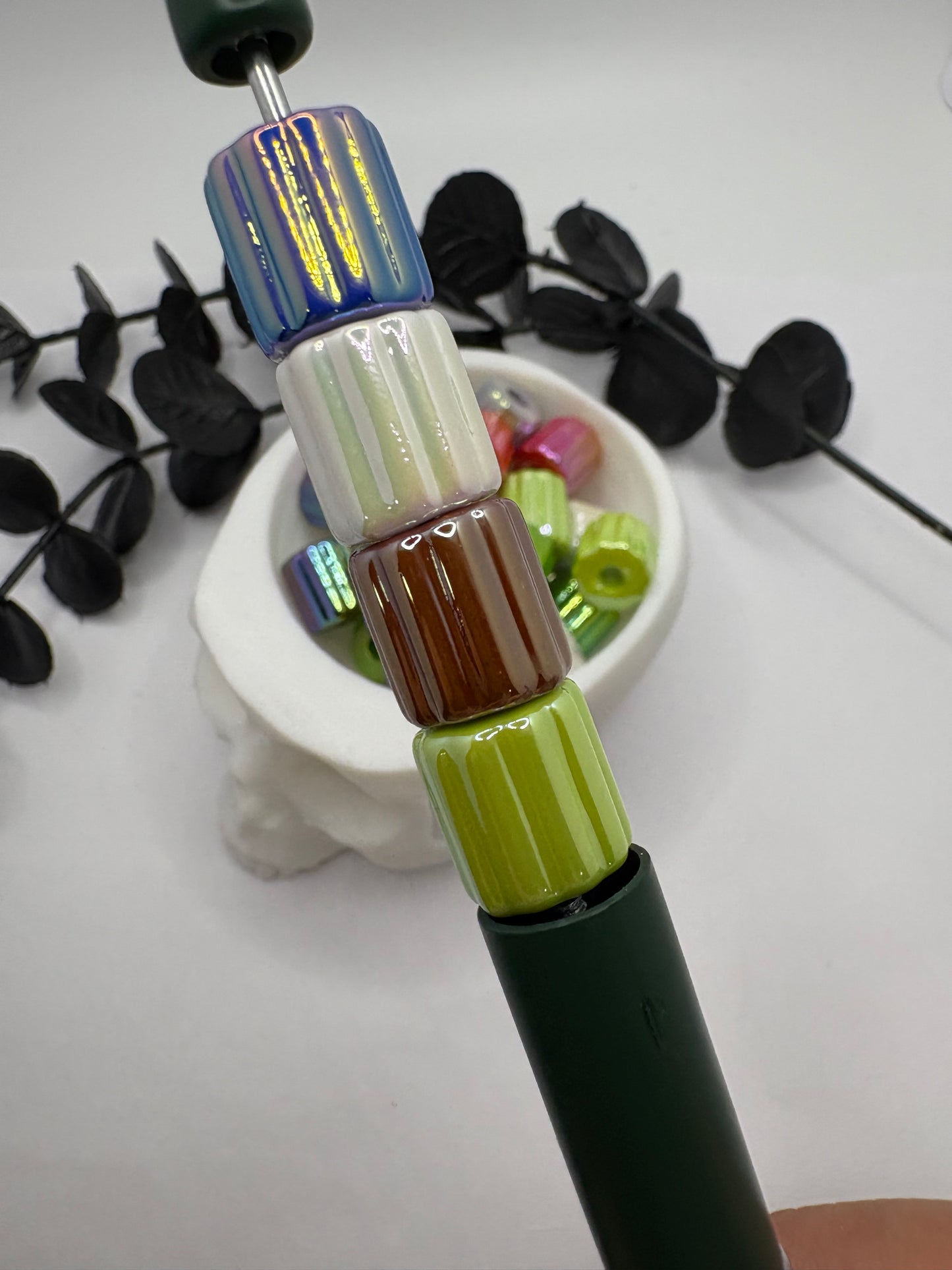 Cylinder tube multi color bead, acrylic 12mm beads for pens, beading supplies, beading, mixed color