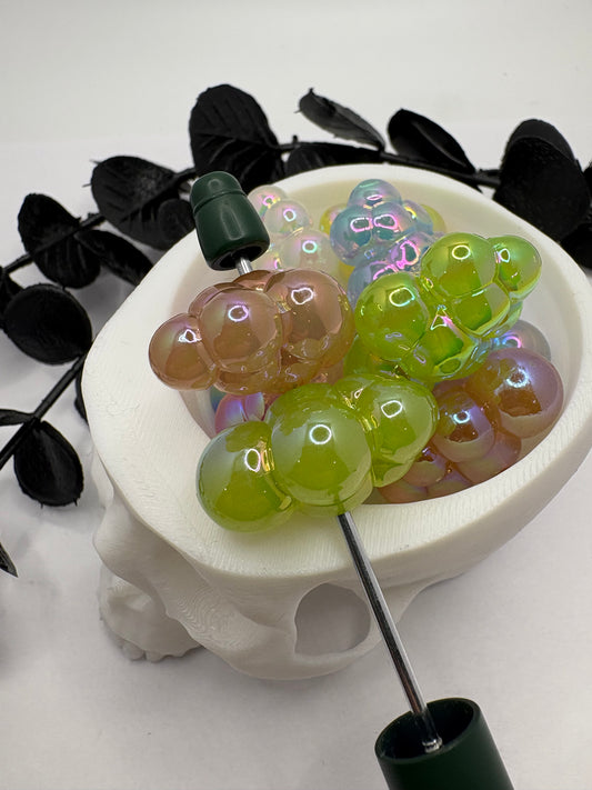 Iridescent gloss Cloud mix bead, acrylic beads for pens, beading supplies, beading, 14mm, beads for keychain, 5PC