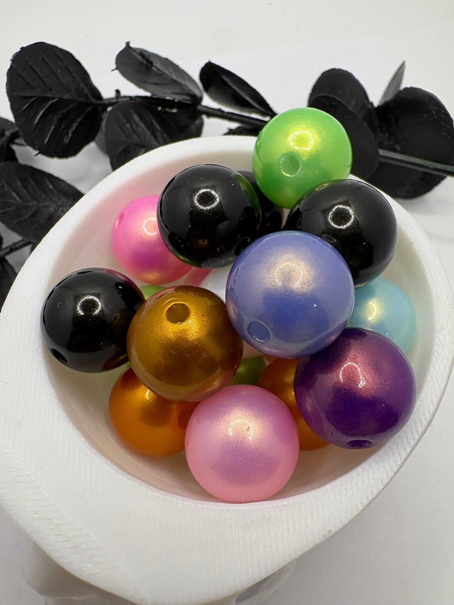 Pearlescent mix bubblegum bead, acrylic 15.5mm beads for pens, beading supplies, acrylic beads