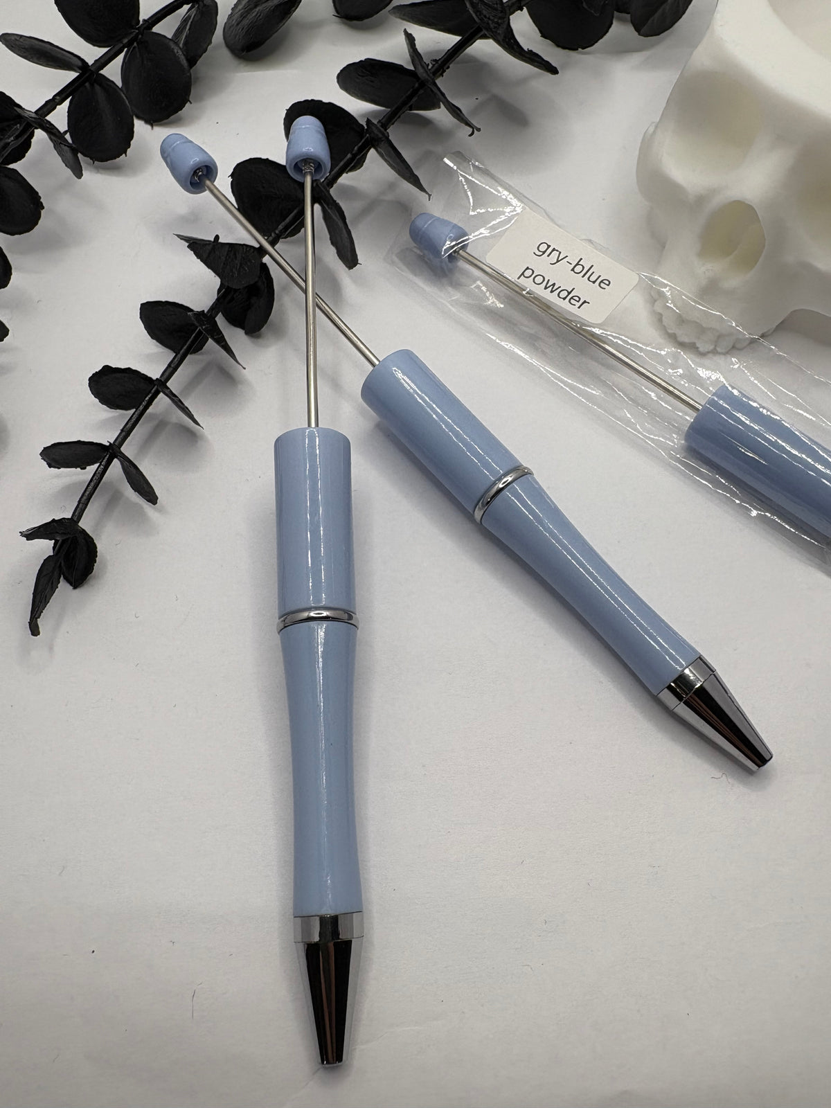 Beadable pen blanks, Beadable black ink, pen for silicone beads, for acrylic beads, pens for crafting, beadable blanks supplies