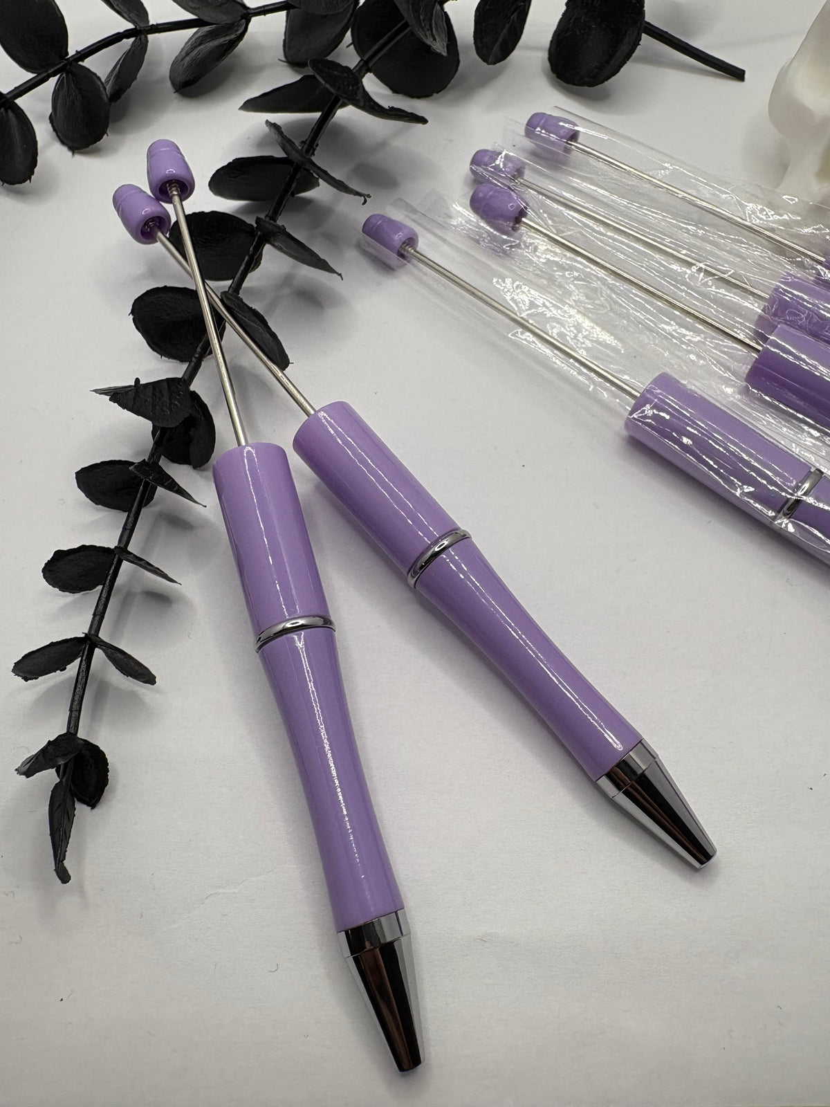 Beadable pen blanks, Beadable black ink, pen for silicone beads, for acrylic beads, pens for crafting, beadable blanks supplies