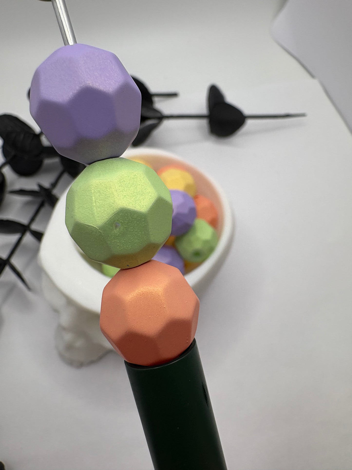 Textured Pearl Matte round bubblegum bead, acrylic 16mm beads for pens, beading supplies, bead mix