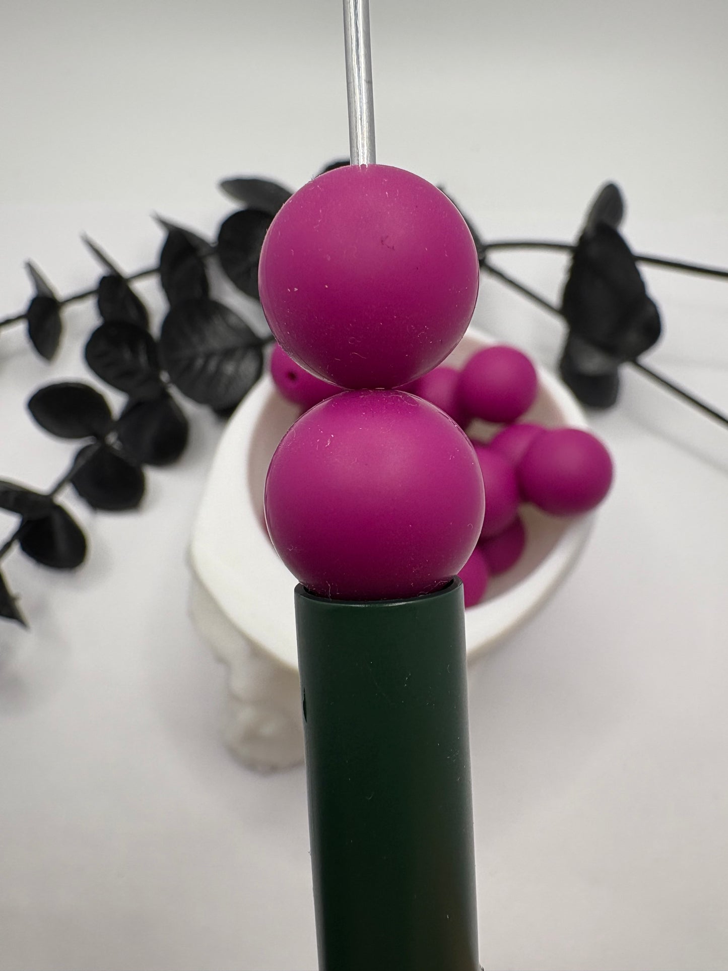 Silicone Wine Purple bead, 15mm beads for pens, beading supplies, beading, pvc silicone beads
