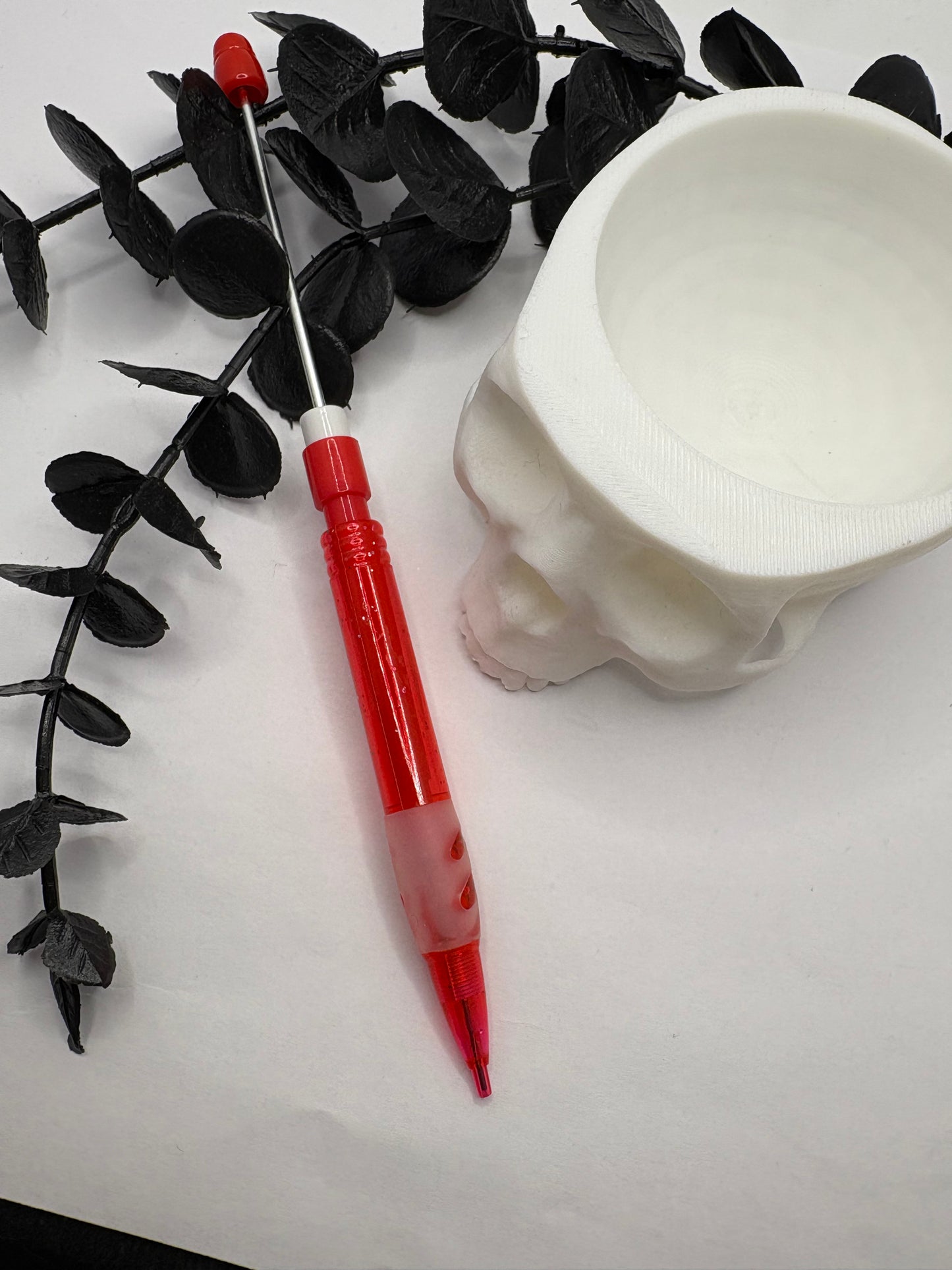 Glitter Mechanical Pencil Beadable blank, pencil for bead crafts, refillable pencils, beadable blanks supplies 1pc