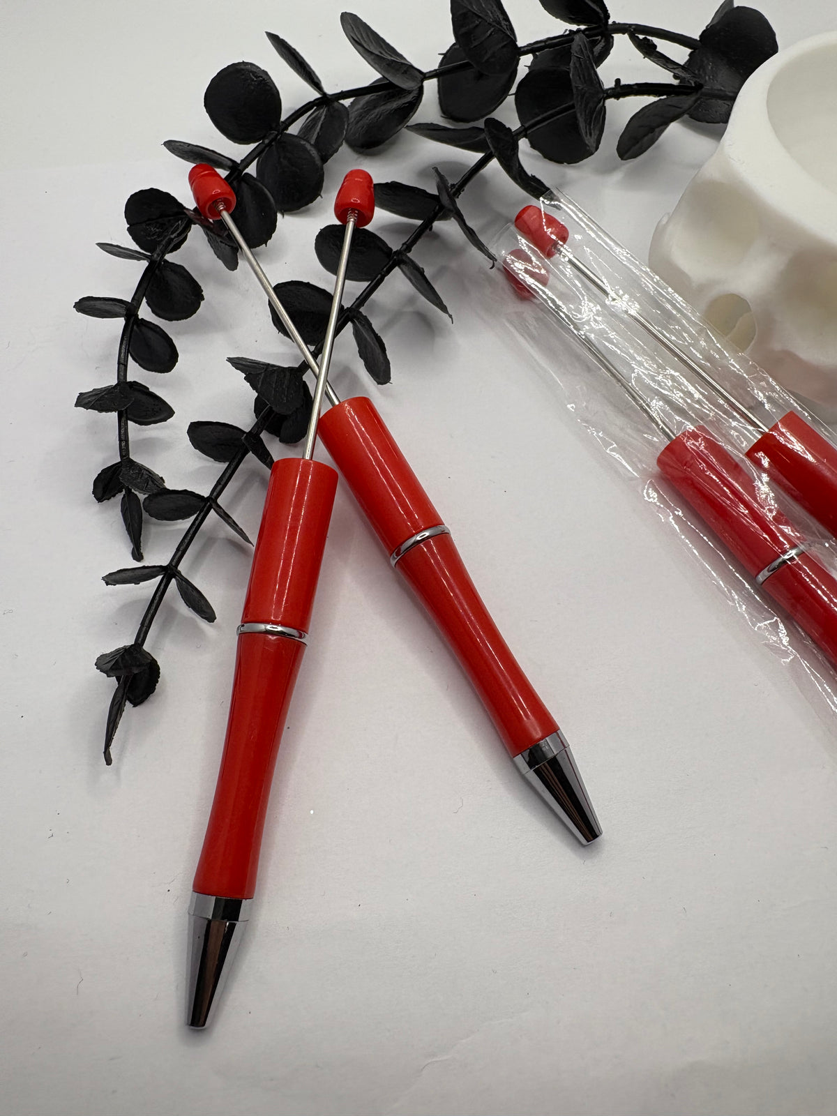 Beadable pen blanks, Beadable black ink, pen for silicone beads, for acrylic beads, pens for crafting, beadable blanks supplies