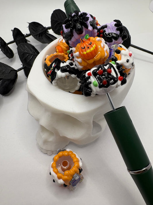 Halloween deco beads, acrylic 15mm beads for pens, beading supplies, mixed color 5pc