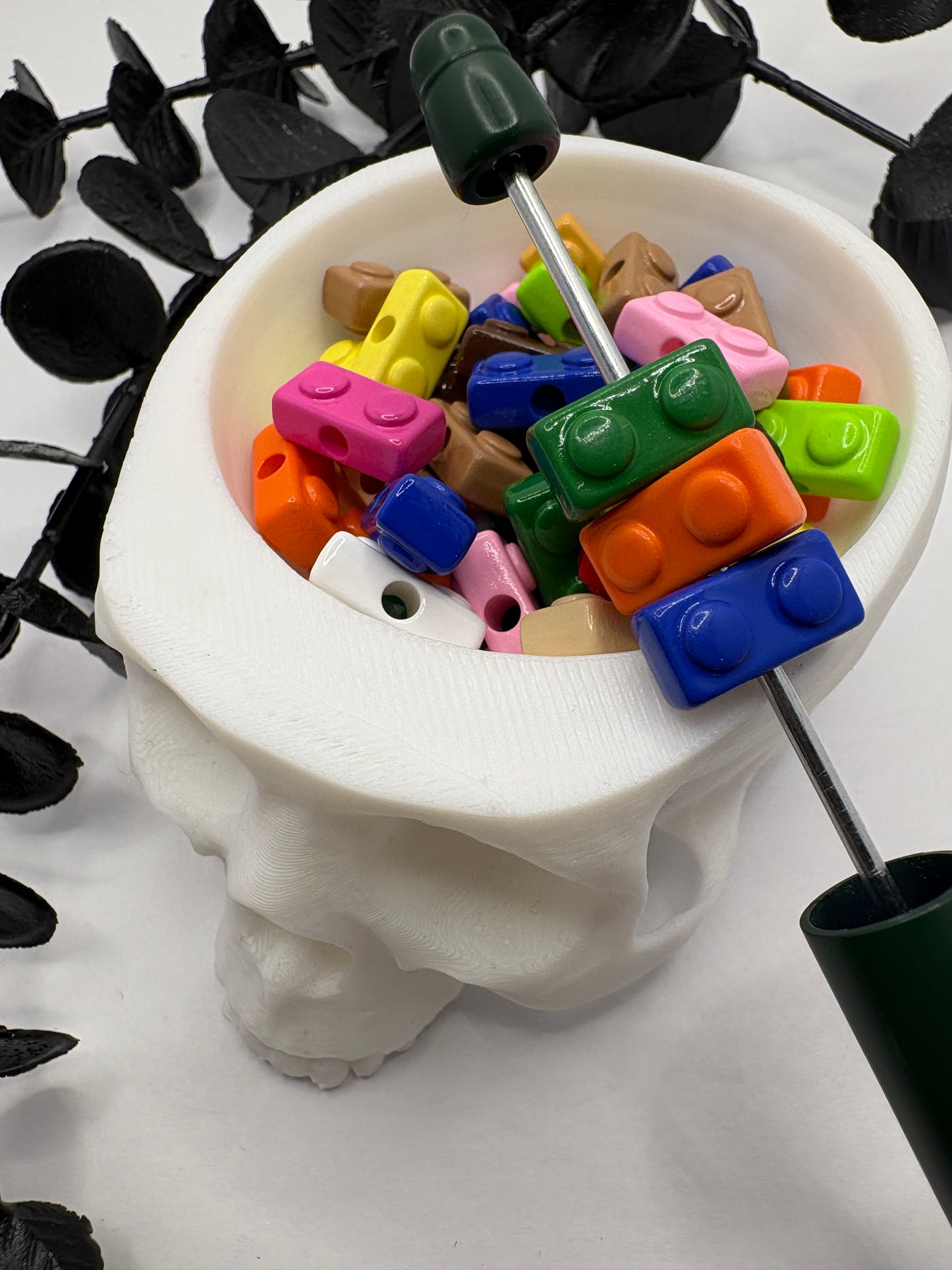 Block mini mix beads, acrylic 7mm beads for pens, beading supplies, mix colored wings 10pc