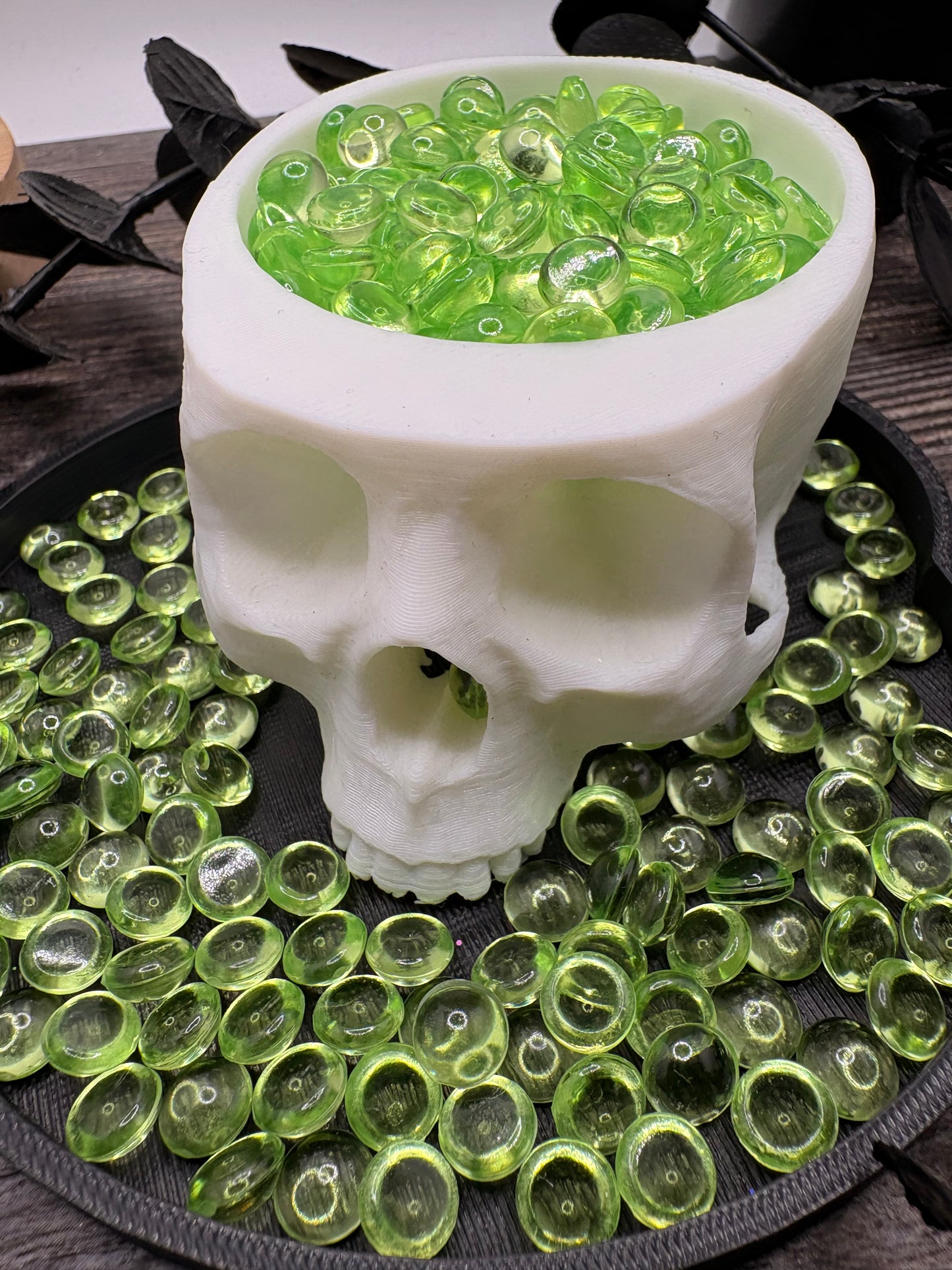 Green Transparent: Resin Flatback Half Dome Filler, 2oz Wt.