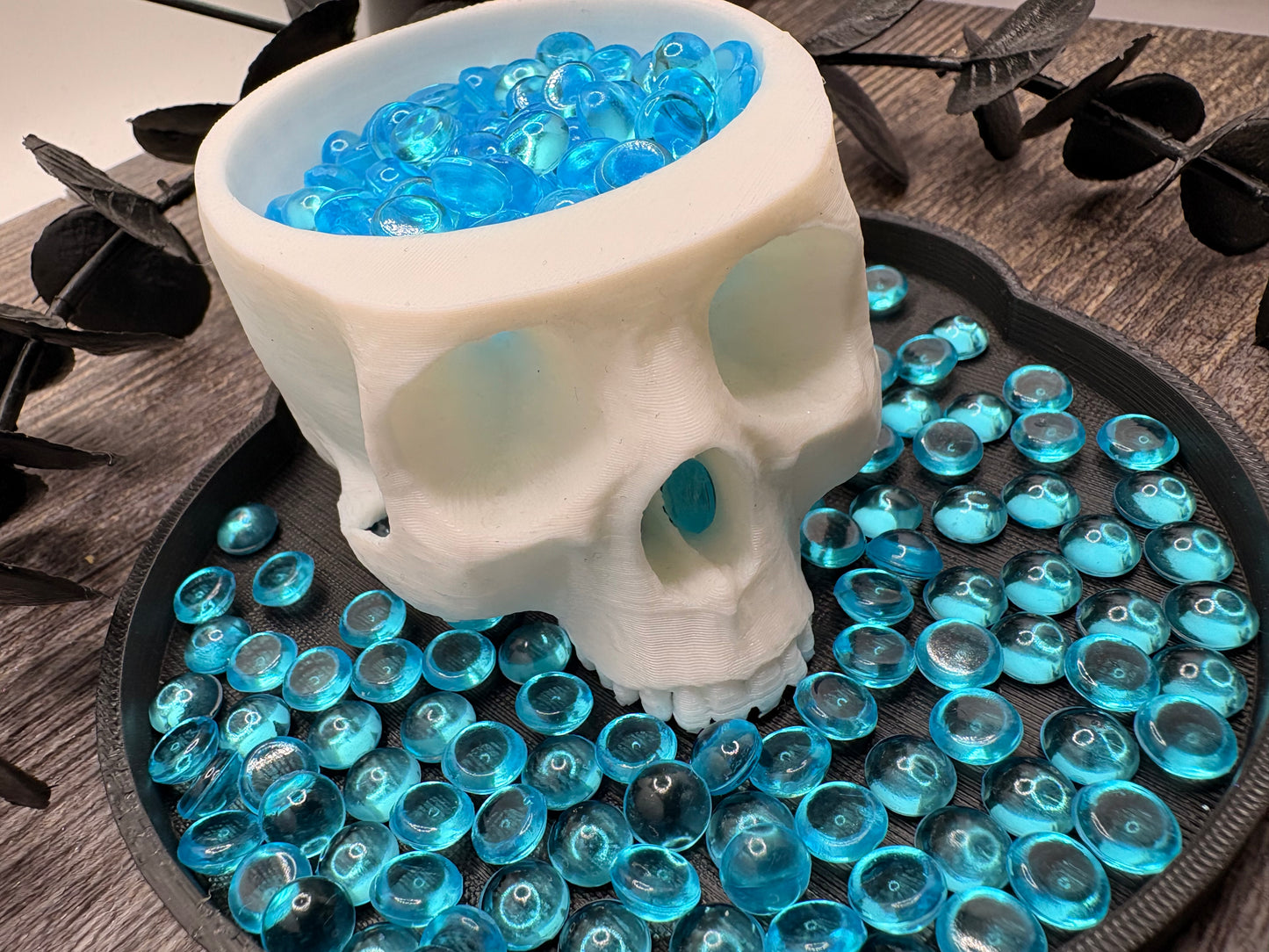 Blue Transparent: Resin Flatback Half Dome Filler, 2oz Wt.