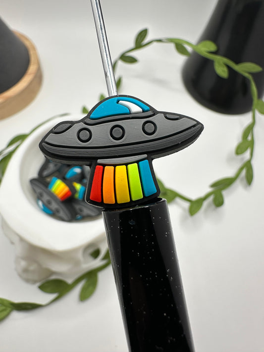 UFO space bead, bead for pens, crafting beads, supplies, focal, supply bead, silicone focal beadable items, 1pc, 20mm