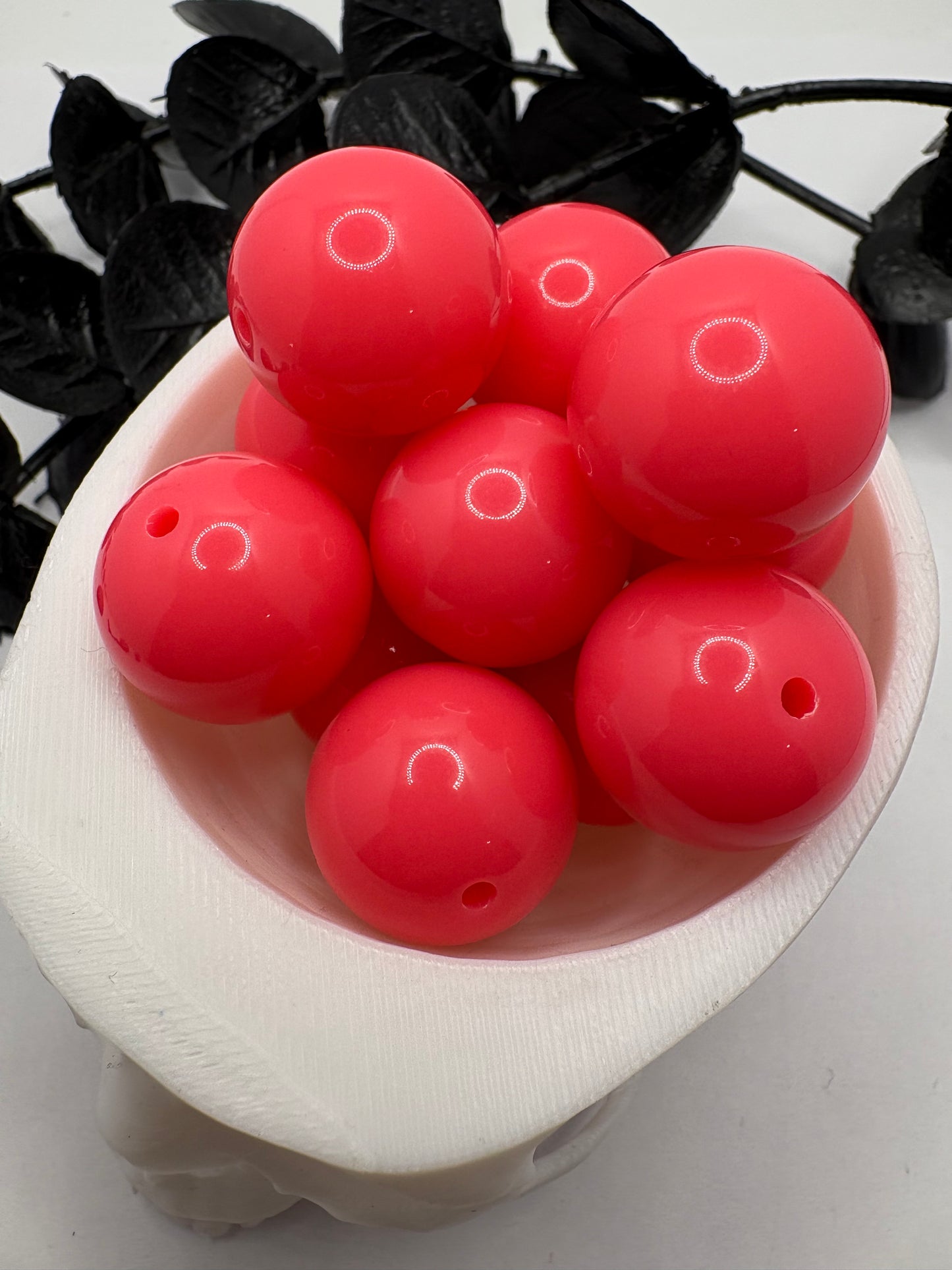Big Pink bubblegum bead, acrylic 19mm beads for pens, beading supplies, beading, Solid Pink