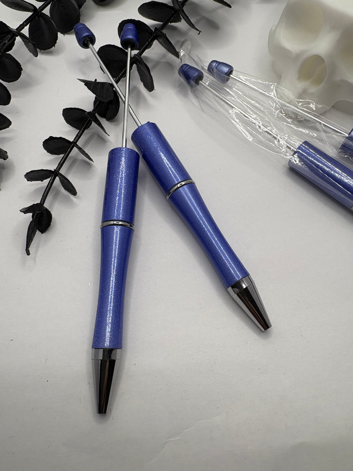 Beadable pen blanks, Beadable black ink, pen for silicone beads, for acrylic beads, pens for crafting, beadable blanks supplies