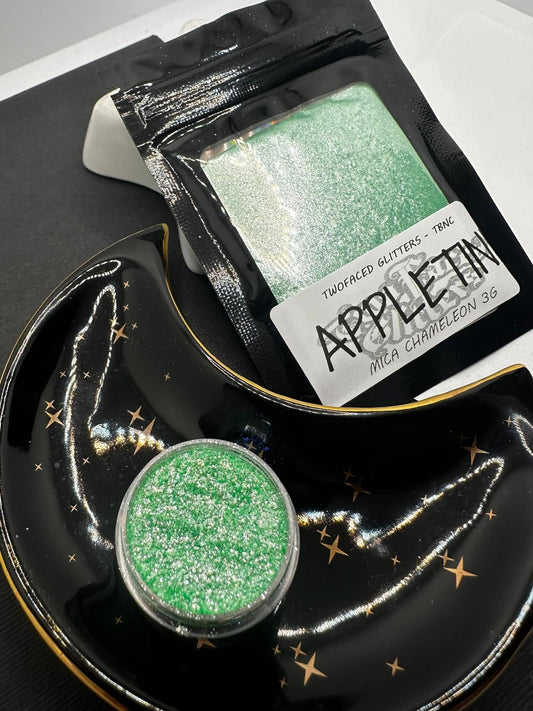 Appletini Mica Flake, Mica Flake for additives in crafting, Green shimmer flake 3g wt.