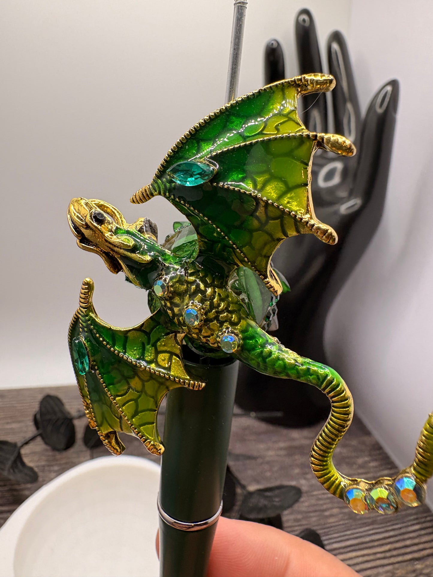 Dragon Fancy Focal Bead: Custom Bling Pen Bead, 1pc 61.5mm