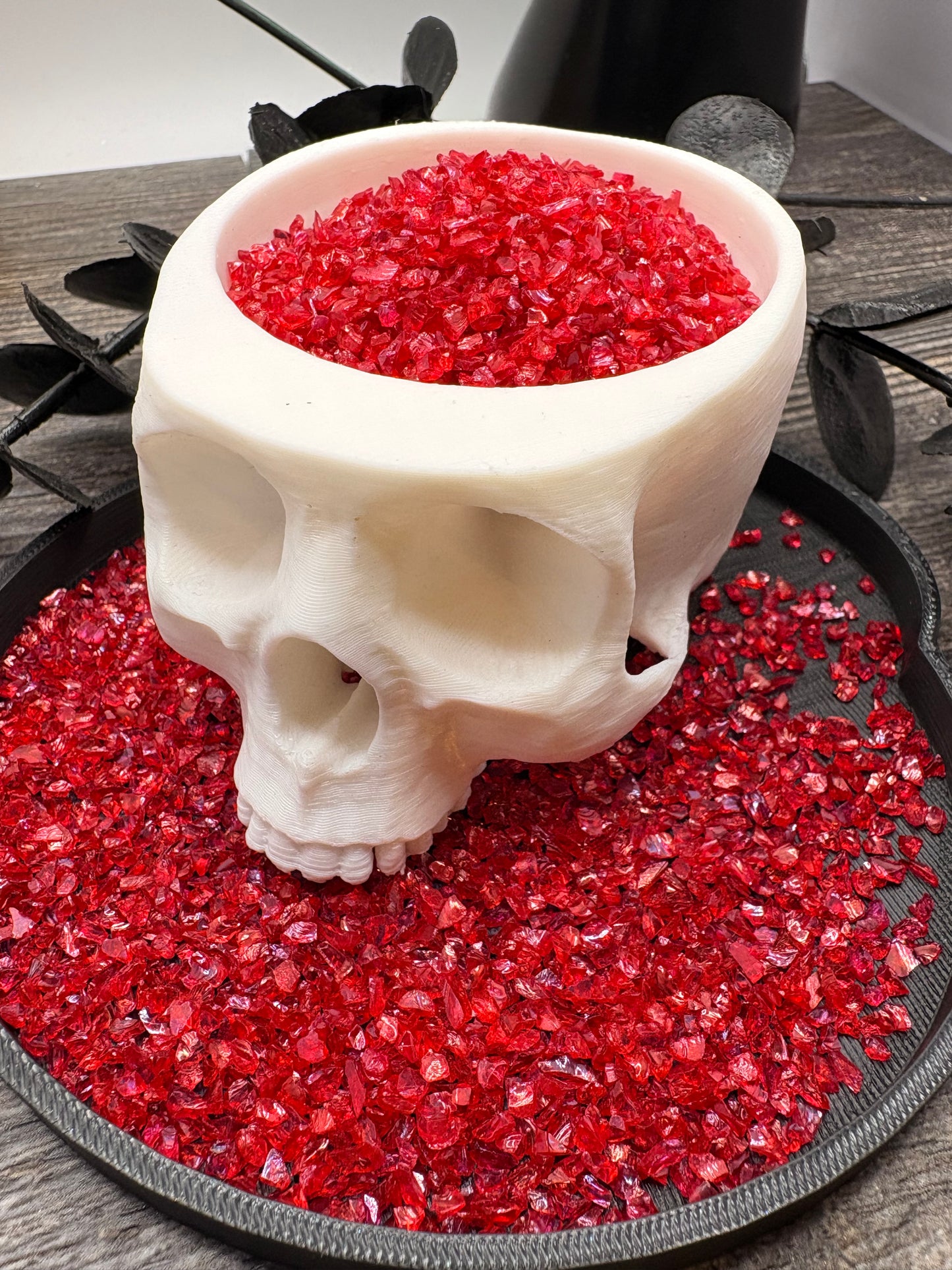 Pomegranate Sugar: Crushed glass, Sugar Series 1oz Wt. Not edible