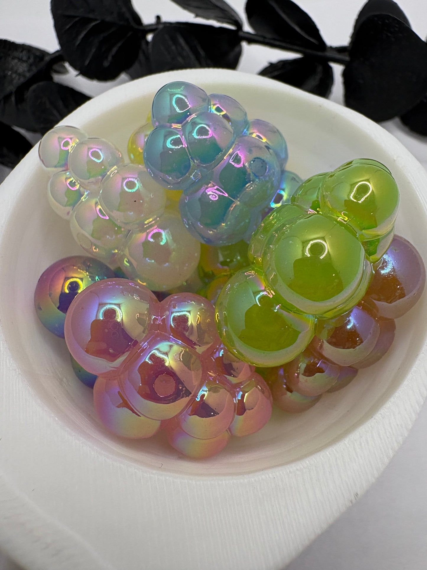 Iridescent gloss Cloud mix bead, acrylic beads for pens, beading supplies, beading, 14mm, beads for keychain, 5PC