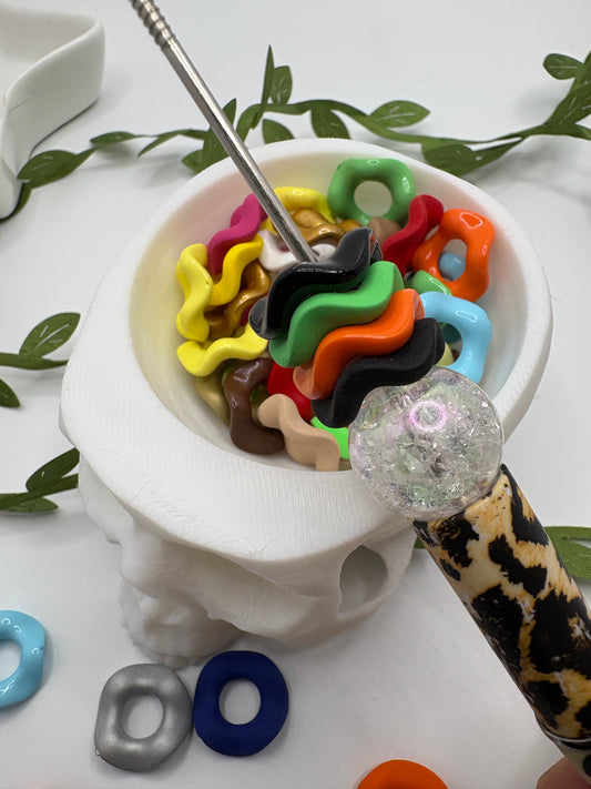 Acrylic mix Wavy spacer, 16mm beads for pens, beading supplies, beading, 10pc bag