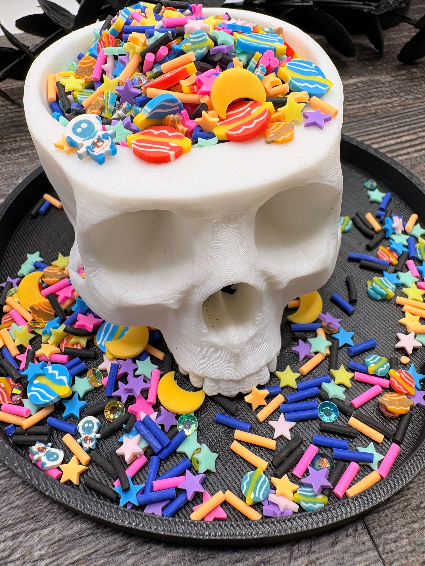 Cosmic Frizzle Filler: Mixed Media clay filler, resin accents, cute shaker fillers, crafting additives 1oz Wt.