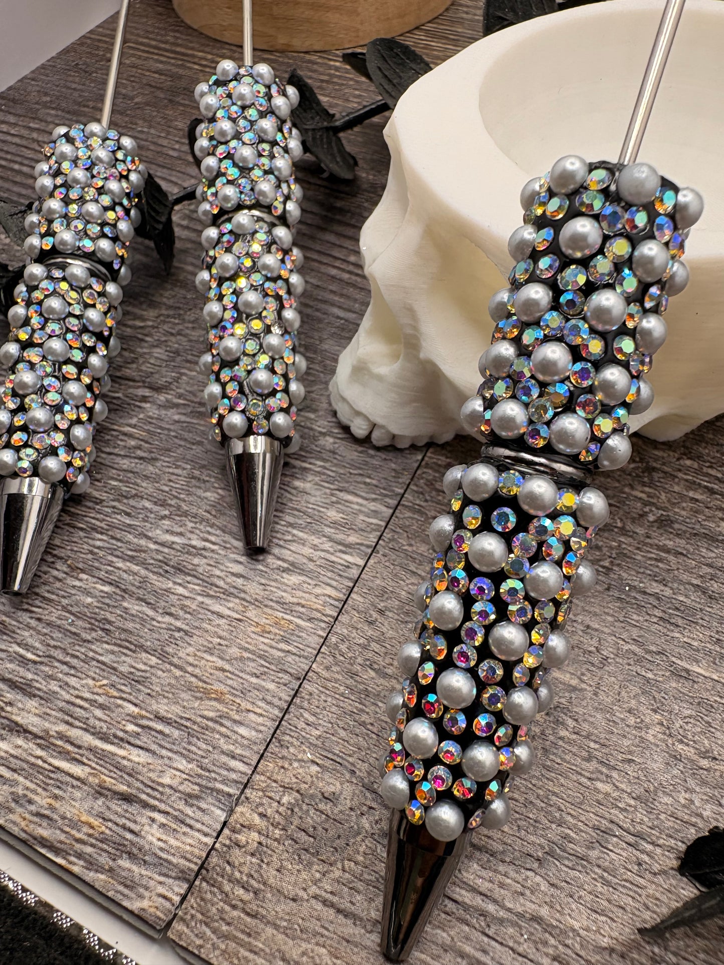 Black Bling Pen blank: Beadable black ink, pen for beading crafts