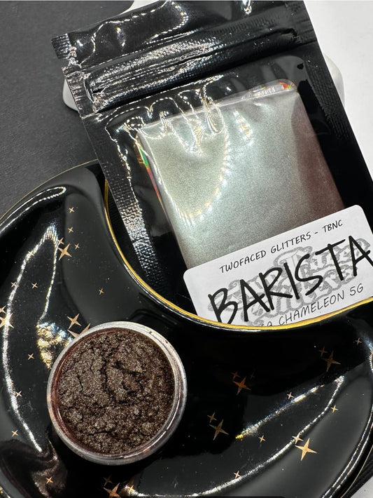 Barista dark brown mica powder