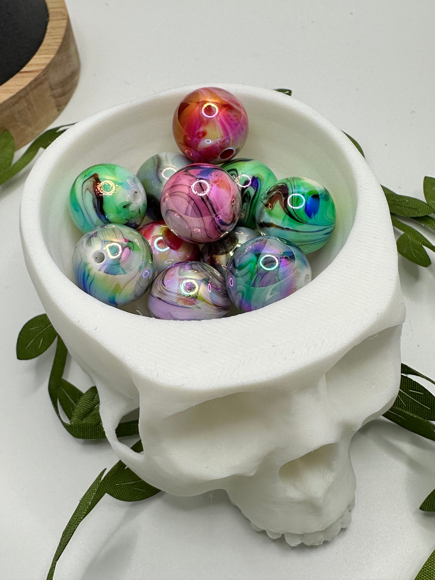 Marble multi color bubblegum bead, acrylic 15.5mm beads for pens, beading supplies, beading, multicolored beads
