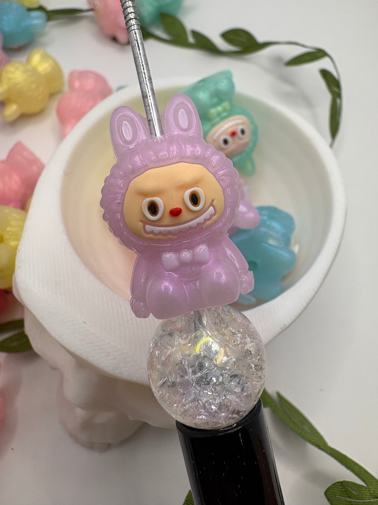 3D Monster Bead, cute silicone bead, beads for pens, 3d monster dude, focal bead, 27.5mm