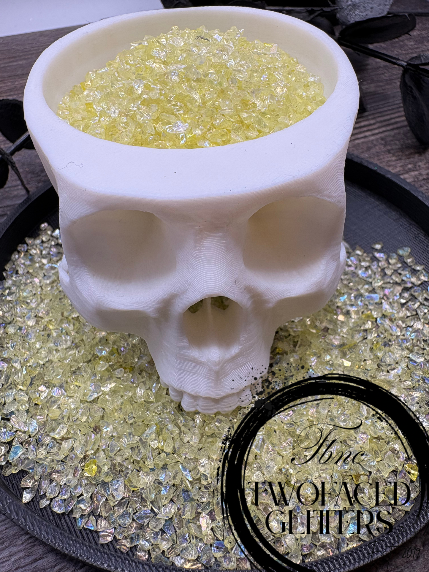 Lemon Sugar: Crushed glass, Sugar Series 1oz Wt. Not edible
