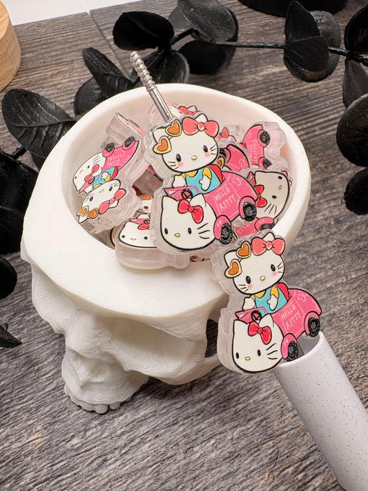 HK Kitty bead, acrylic beads for pens, beading supplies, beading, 24.5mm, 1pc