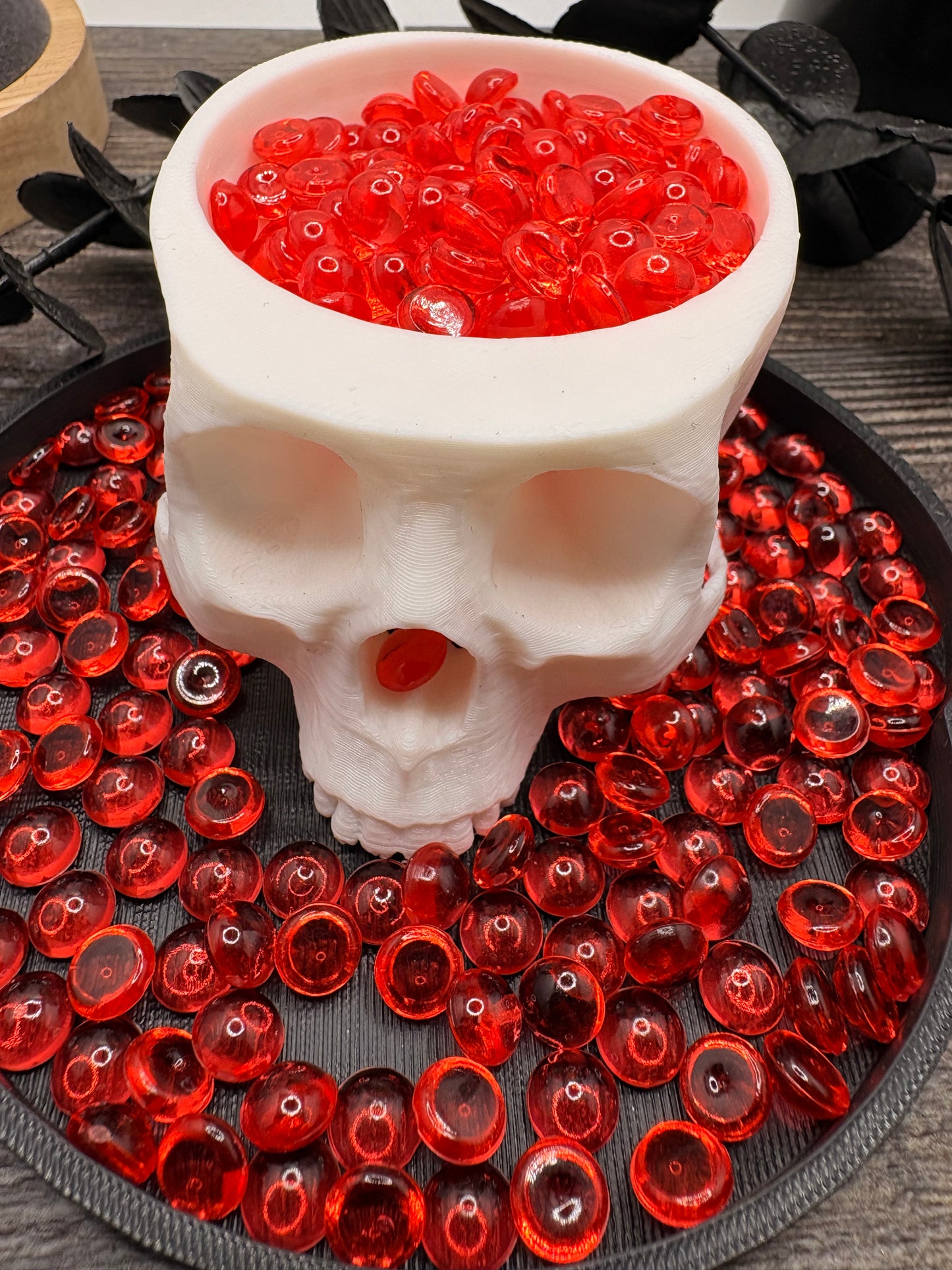 Red Transparent: Resin Flatback Half Dome Filler, 2oz Wt.