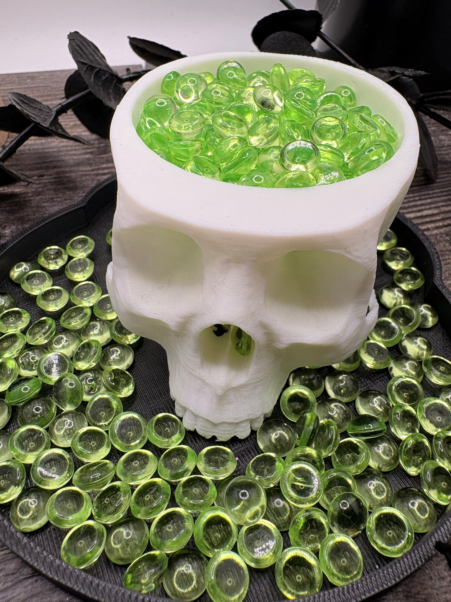 Green Transparent: Resin Flatback Half Dome Filler, 2oz Wt.