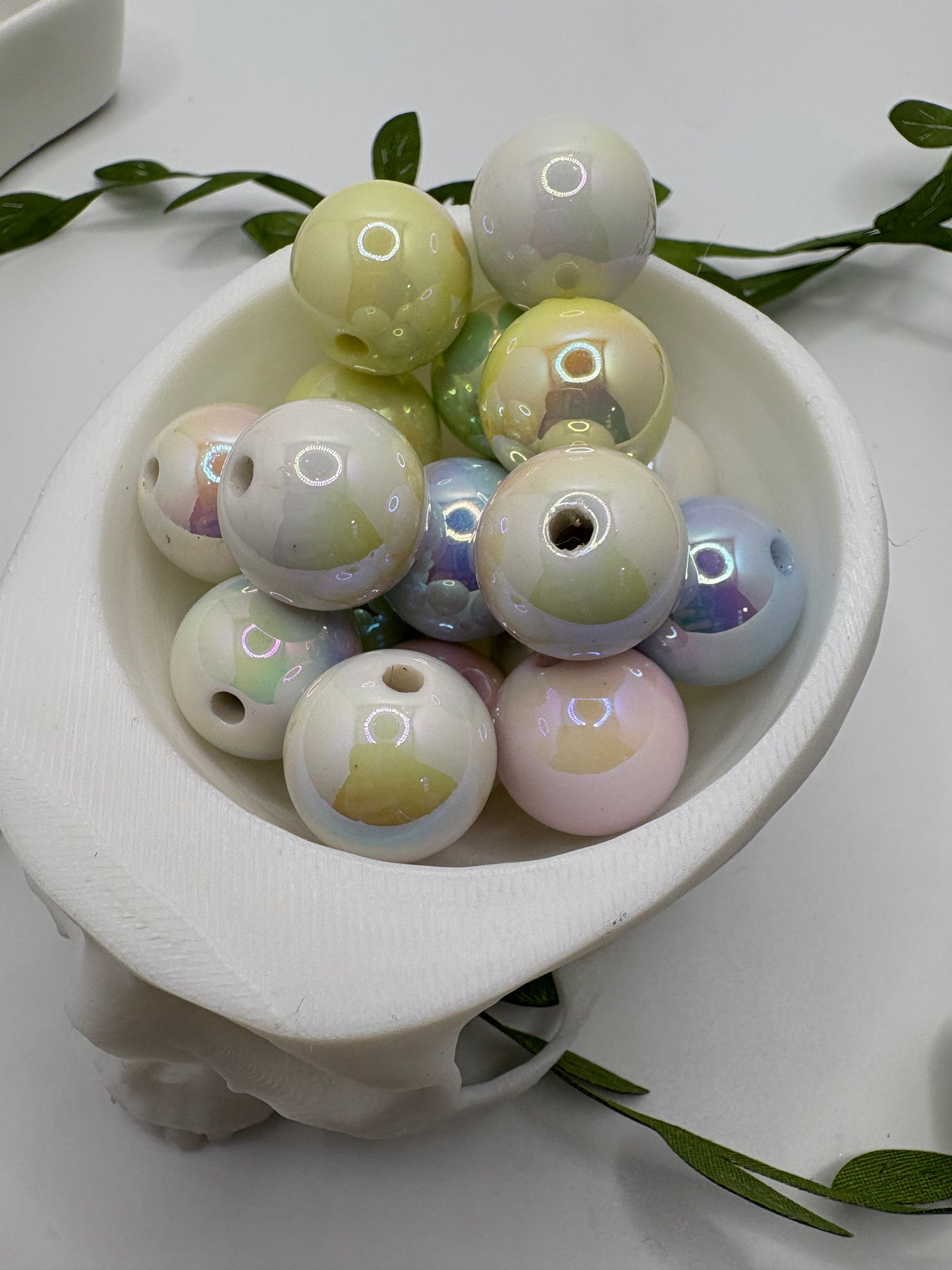 Spring mix holo, acrylic 16mm beads for pens, beading supplies, bubblegum beads, holo beads, beading, multicolor