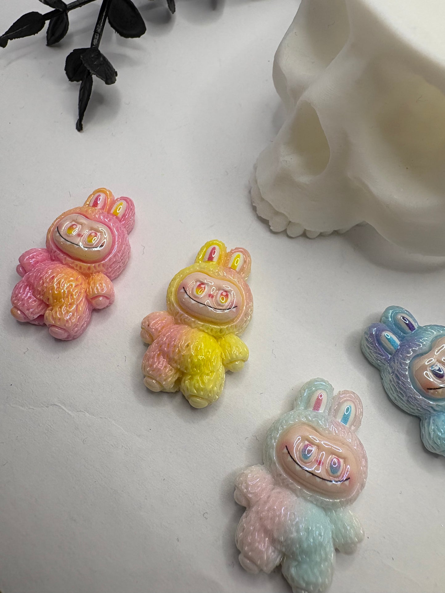 Ombre Monster Bead, cute acrylic bead, beads for pens, monster dude, focal bead 30mm