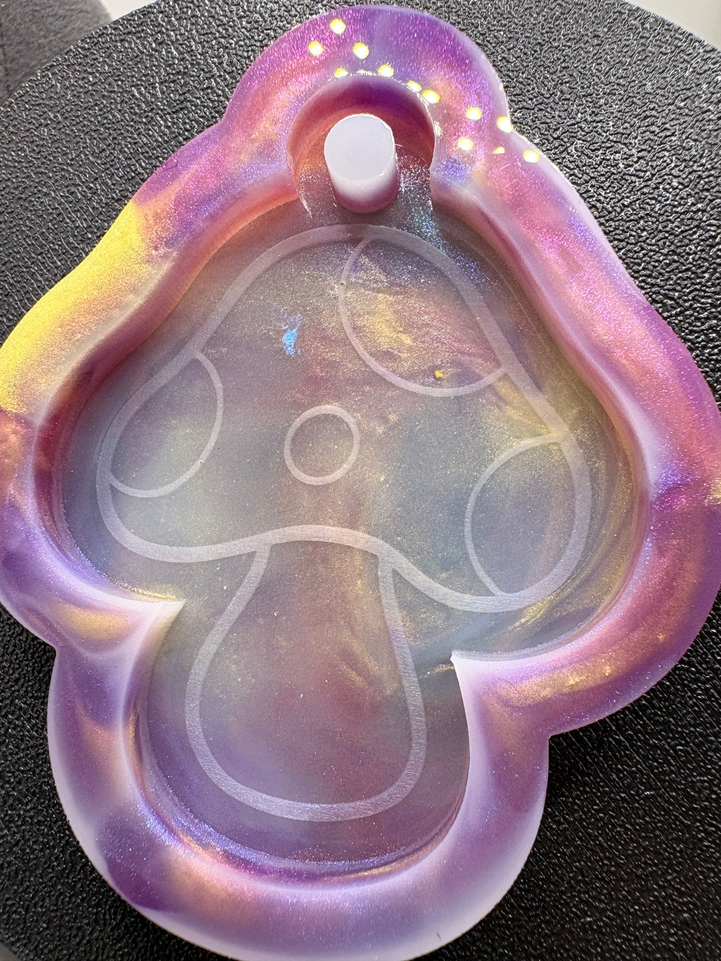 Mushroom Silicone Keychain: Silicone Mold for Resin Casting, 1pc