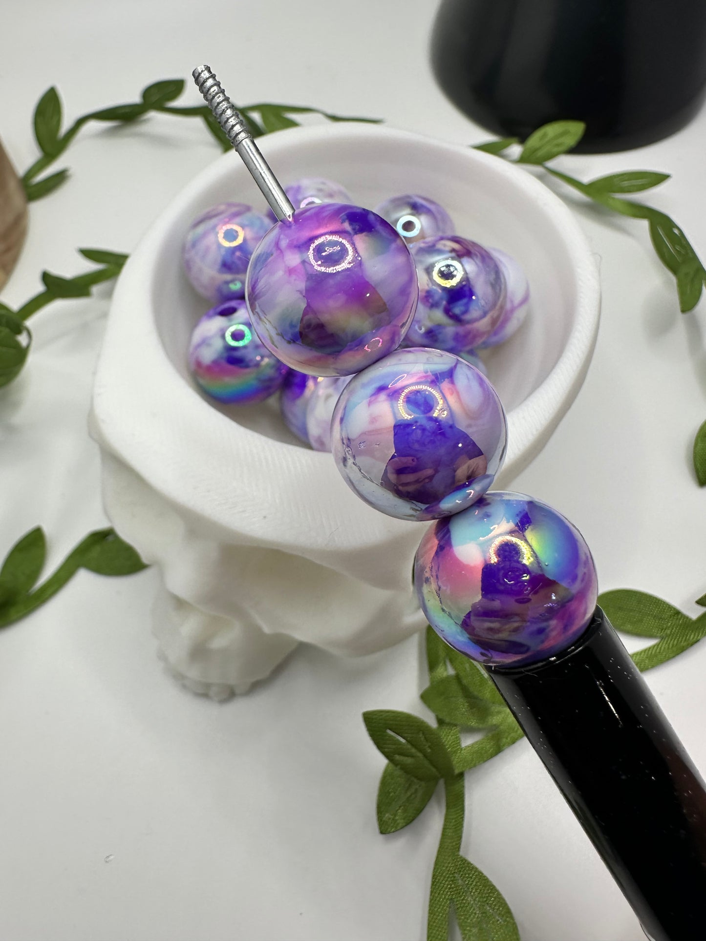 Jelly dream  Marble swirl bubblegum bead, acrylic 15.5mm beads for pens, beading supplies, beading, marble pattern acrylic beads