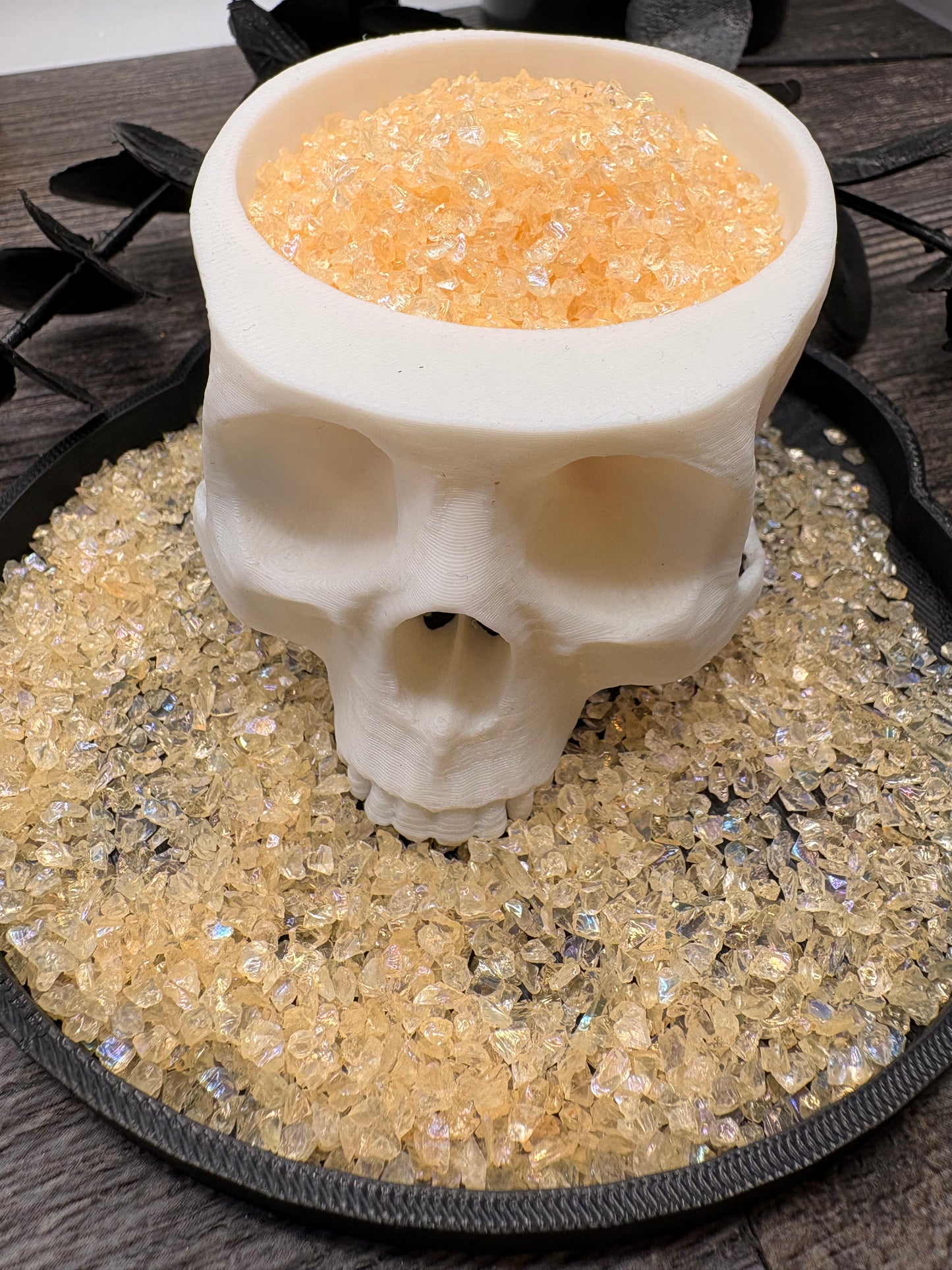 Tangerine Sugar: Crushed glass, Sugar Series 1oz Wt. Not edible