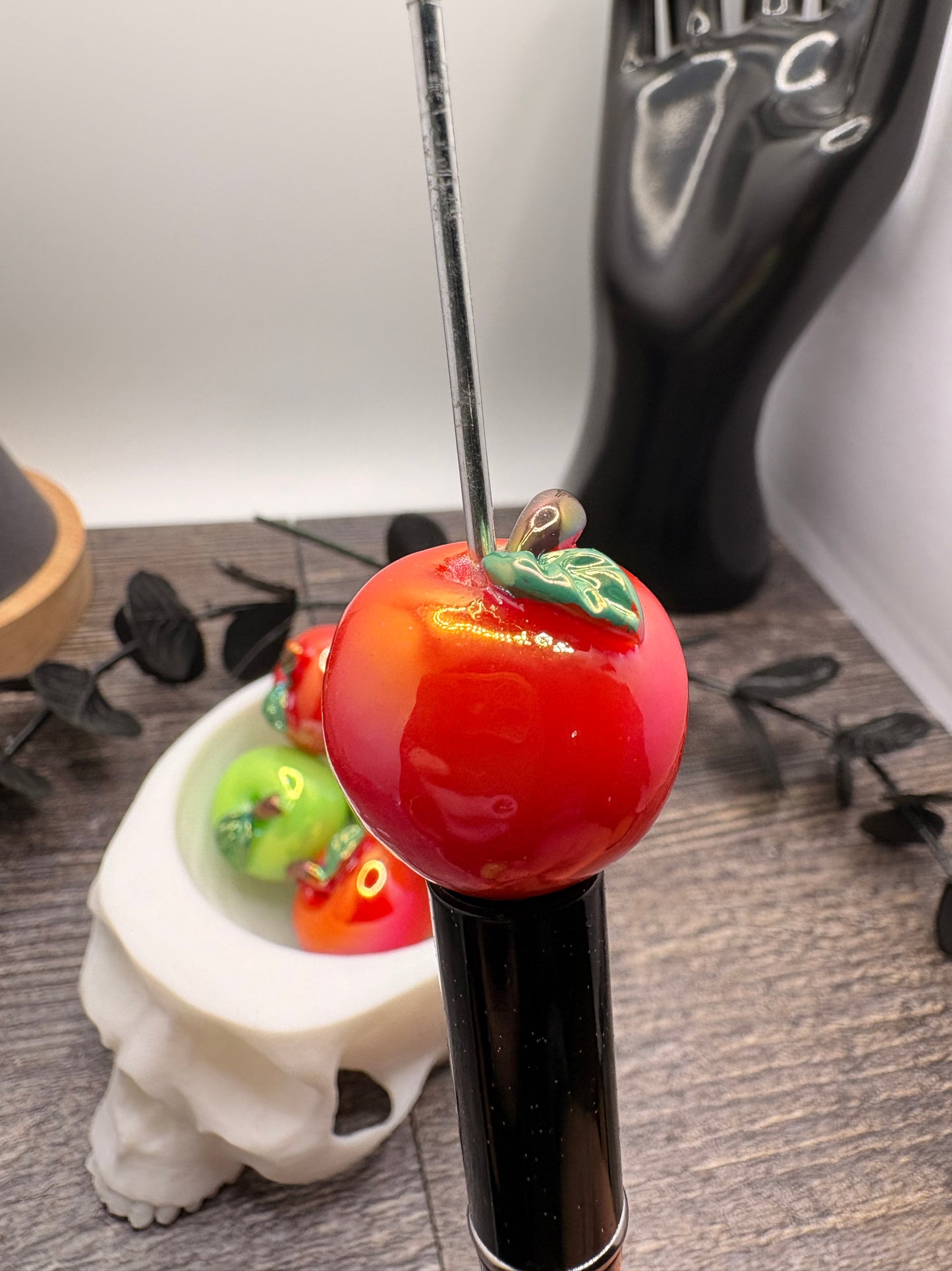 Big Apple bead, acrylic beads for pens, beading supplies, beading, 22.5mm, beads for keychain, 2pc