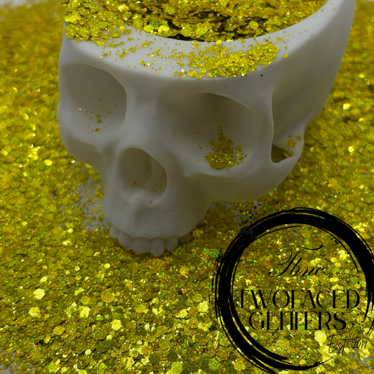 Star Seed: Color Shift holographic chunky glitter mix, crafting supplies glitter, custom mix, resin supplies, resin glitter, glitter yellow