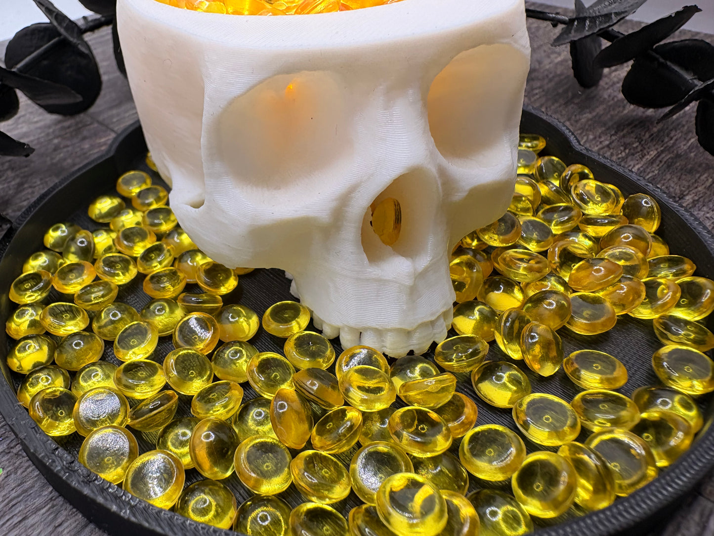 Yellow Transparent: Resin Flatback Half Dome Filler, 2oz Wt.