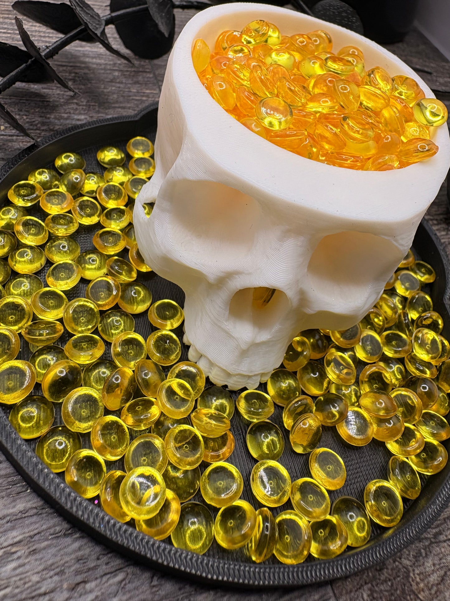Yellow Transparent: Resin Flatback Half Dome Filler, 2oz Wt.