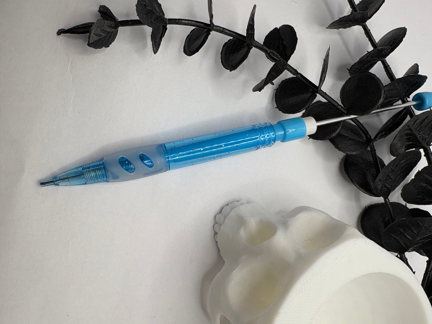 Glitter Mechanical Pencil Beadable blank, pencil for bead crafts, refillable pencils, beadable blanks supplies 1pc