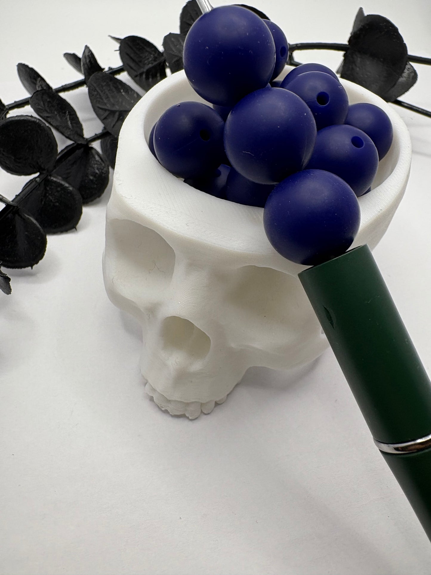 Silicone Navy Blue bead, 15mm beads for pens, beading supplies, beading, pvc silicone beads