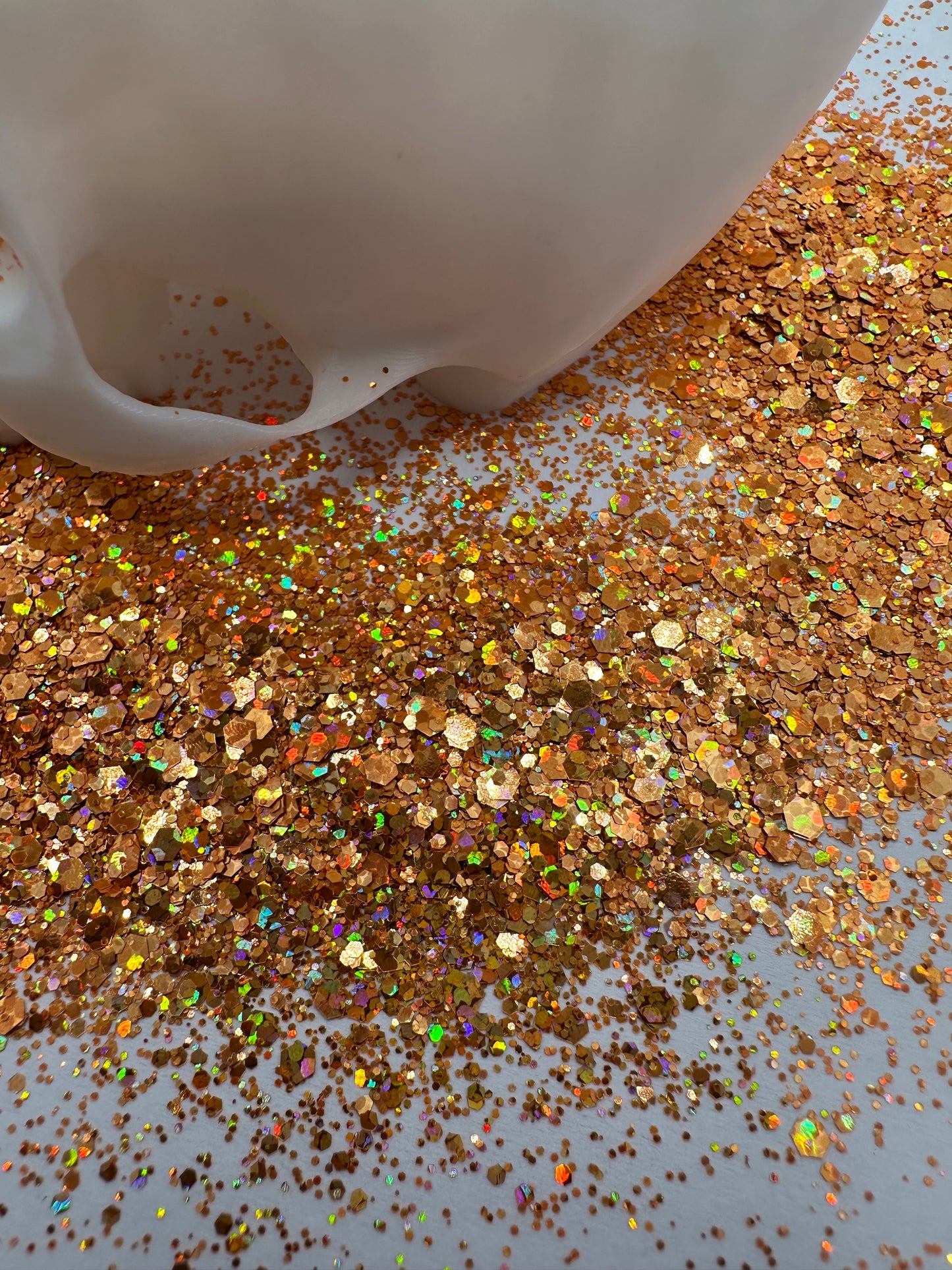 Pumpkin Patch: holographic chunky glitter mix, crafting supplies glitter, custom mix, resin supplies, resin glitter, orange holographic