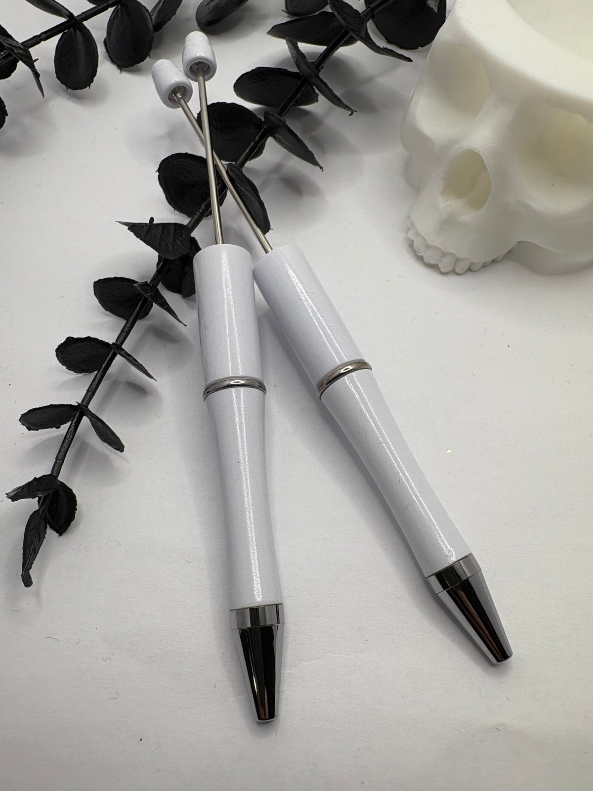 Beadable pen blanks, Beadable black ink, pen for silicone beads, for acrylic beads, pens for crafting, beadable blanks supplies