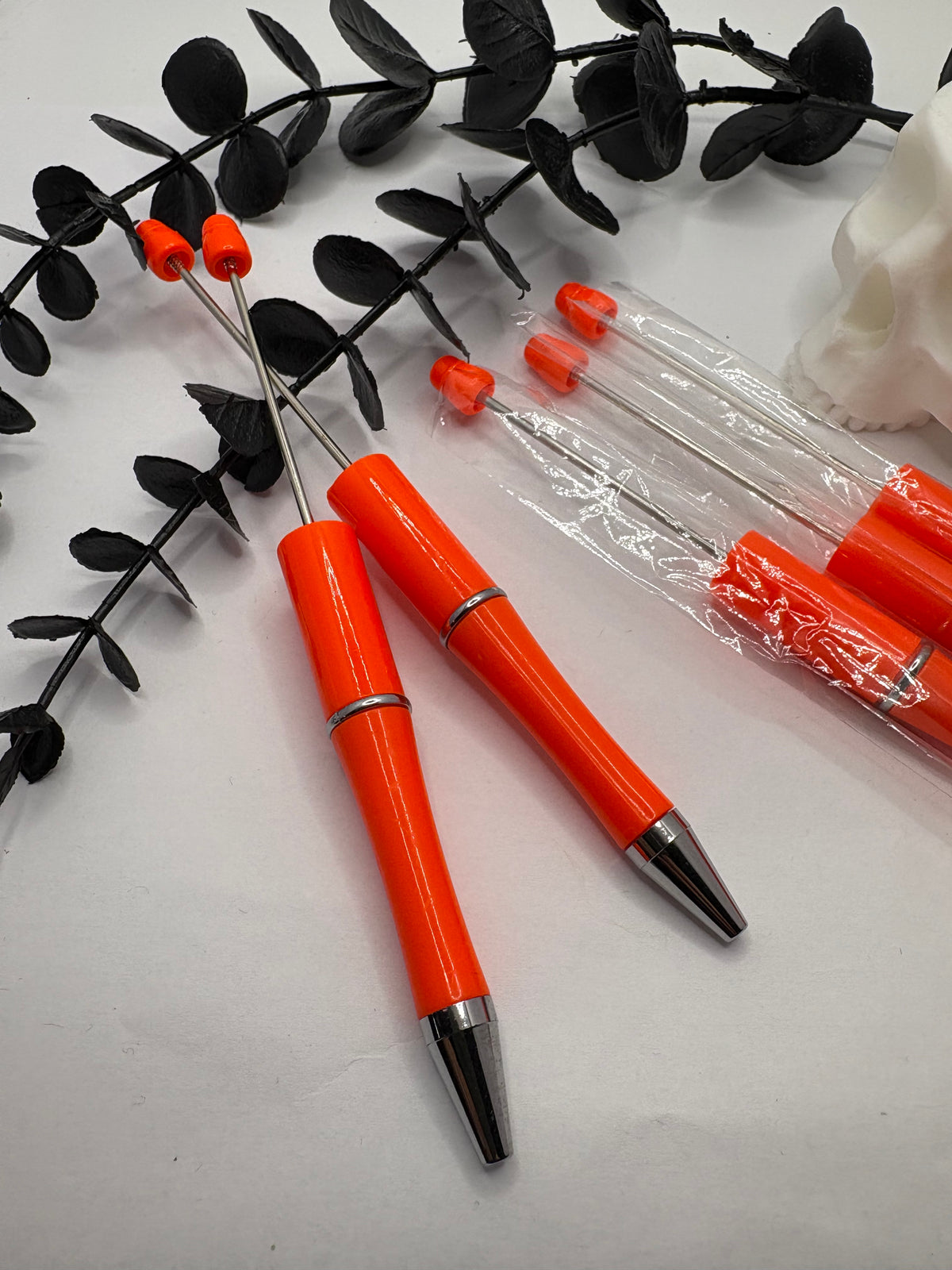 Beadable pen blanks, Beadable black ink, pen for silicone beads, for acrylic beads, pens for crafting, beadable blanks supplies