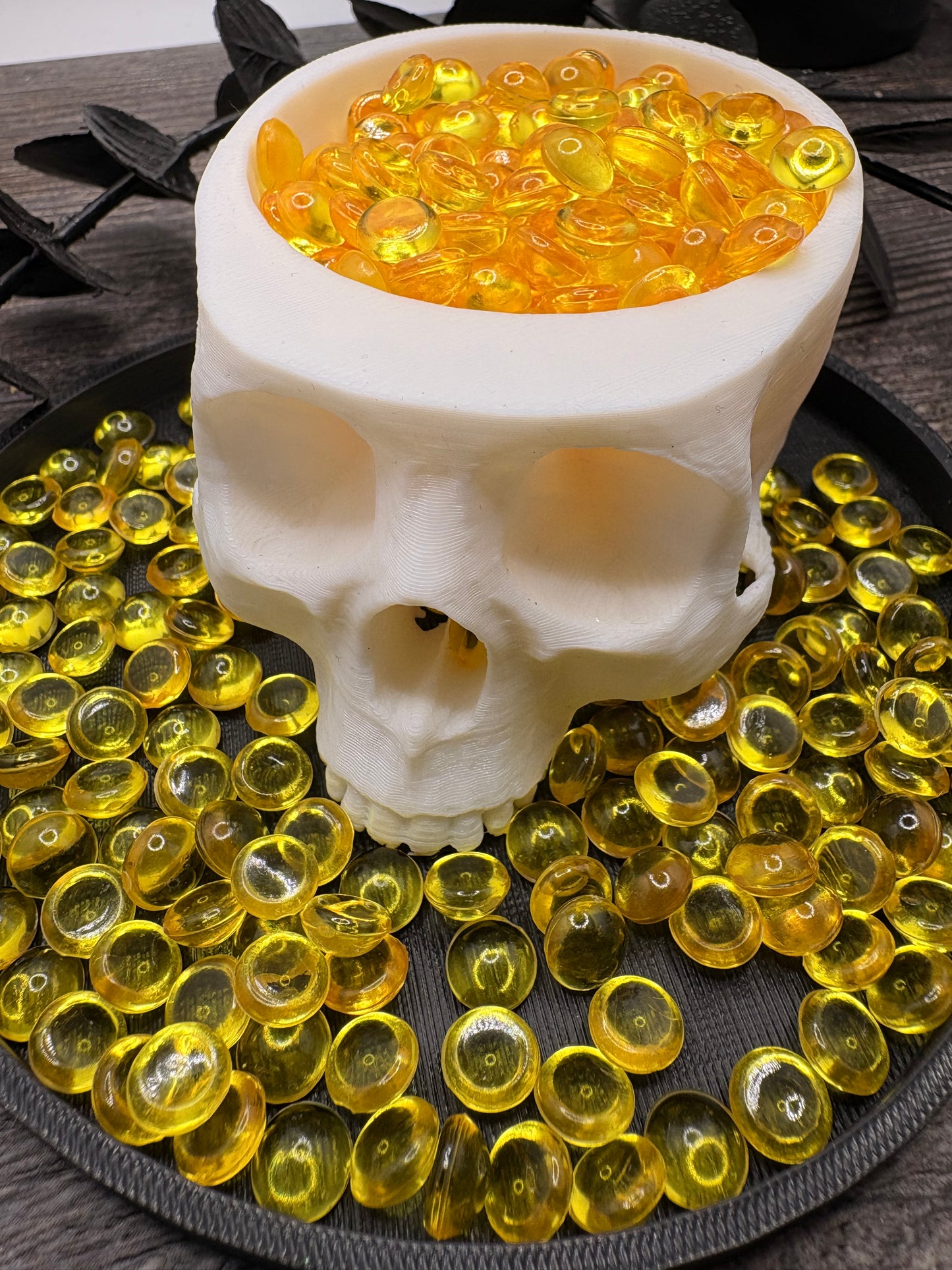Yellow Transparent: Resin Flatback Half Dome Filler, 2oz Wt.