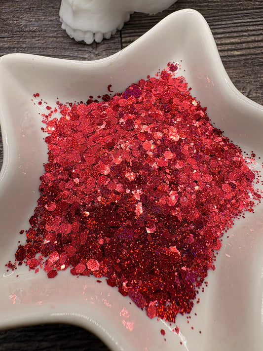Zodiac: Color Shift holographic chunky glitter mix, crafting supplies glitter, custom mix, resin supplies, resin glitter, red holo